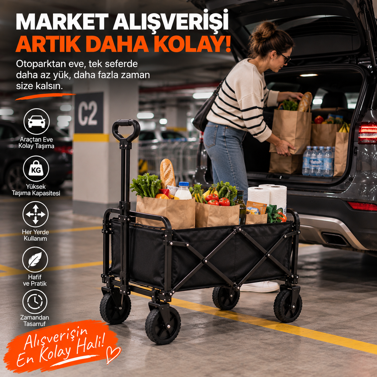 Çek Götür | Katlanabilir Taşıma Arabası